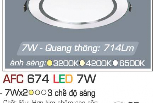 Đèn Led downlight Anfaco AFC 674-7W