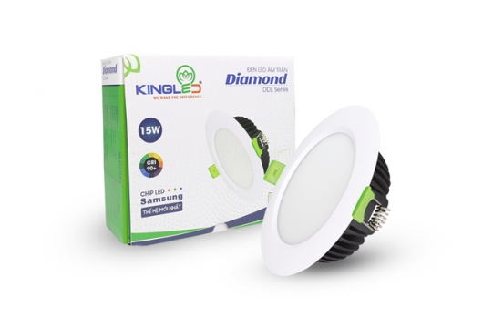 Đèn Âm Trần Diamond 15W Đổi Màu - KingLED