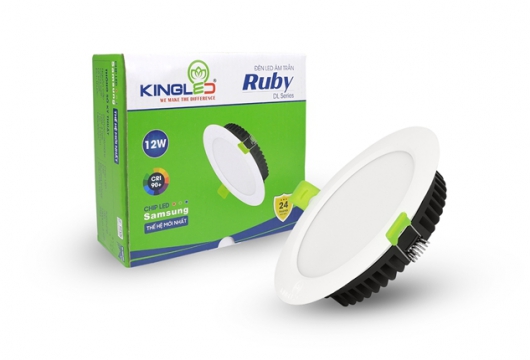 Đèn Âm Trần Ruby 12W Đơn Sắc - KingLED